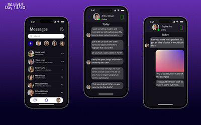 Daily UI 13 - Direct Messaging app branding design graphic design illustration logo ui ux vector website