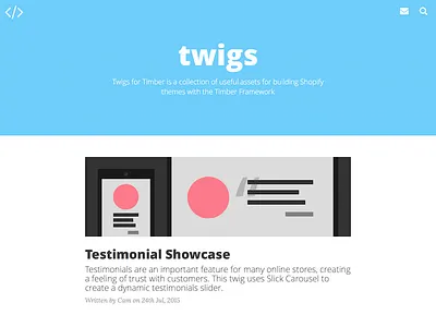 Twigs Website community shopify ui ux web