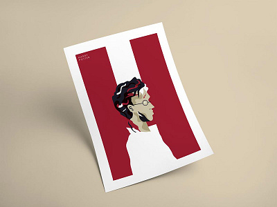 H.Potter art print daniel radcliffe etsy harry potter illustration j.k.rowling poster print red