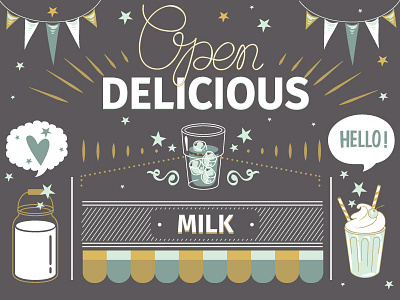 Sweet tip drawing line sweet typo typography