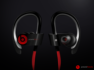 Powerbeats2 Wireless headphone icon ui