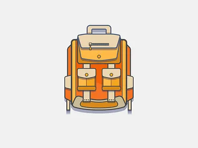 Backpacks backpack bag flat illustration