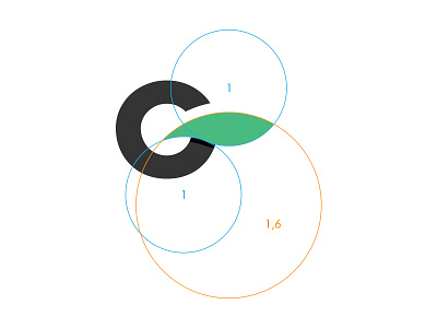 Golden ratio logo golden ratio green logo
