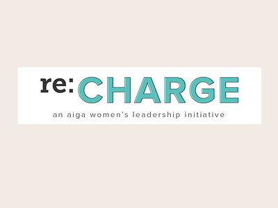 re:Charge WIP aiga logo typography