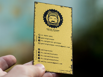 Personal Business Card business card golden illustration lines logo personal