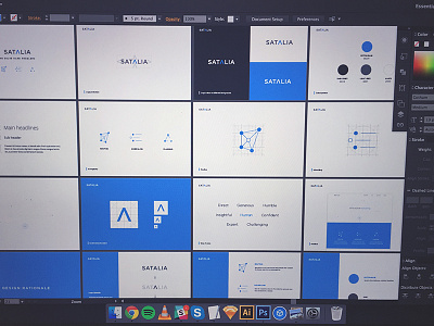 Branding Blocks ai algorithms artboards branding illustrator kickpush optimisation process satalia tech technology