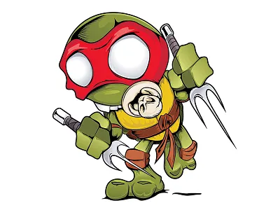 Ninja Turtle Baby adobe cartoon chibi illustrator teenage ninja turtles turtle vector