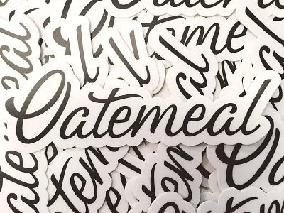 Stickers are in! brush script hand lettering handmade illustration lettering pins script sticker mule stickers swash type typography