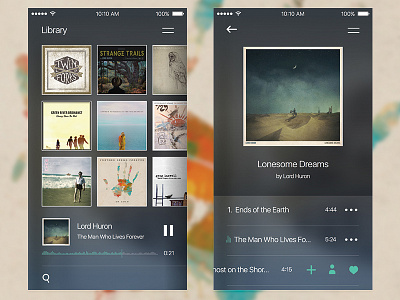 Music Player album app blue design folk icon mobile music music player ui