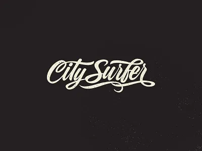 City Surfer bicycles city custom garage lettering logo poland surfer typo typography łódź