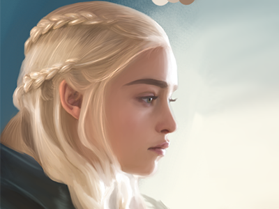 Game Of Thrones - Digital Illustration (wip) actress burlesque daenerystargaryen digital illustration digital portrait gameofthrones got medieval