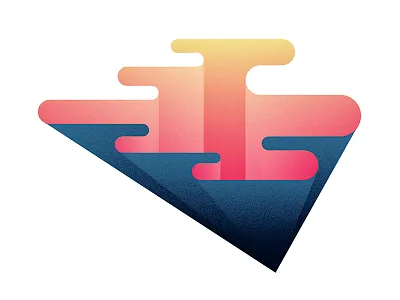 Falling Pit color dynamic illustration perspective shape