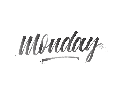 The Monday Collection brush script brushpen calligraphy hand lettering hand made handmade lettering monday sketch tombow typography