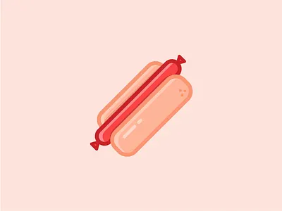 Hot Dawg Icon buns design dog flat food hot dog icon illustration sticker summer