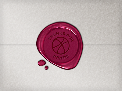 Thanks for invite! debut shot invite stamp