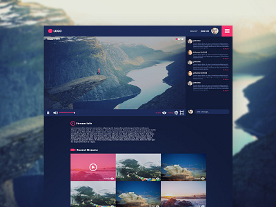 WIP - streaming site design photoshop site streaming web wip