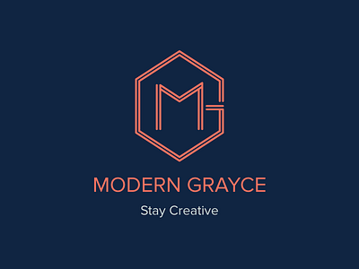 Modern Grayce Logo design grayce logo mg modern nautical navy outline