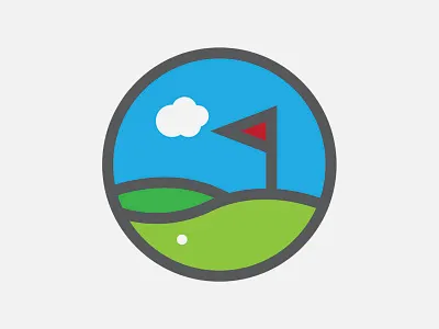 FORE! golf illustration thick lines vector