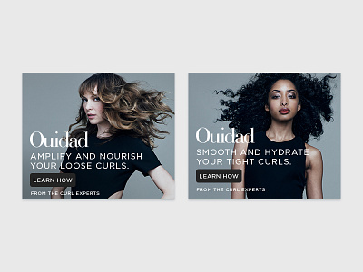 A Banner For Every Curl Type art direction banner ad beauty digital ad e commerce hair luxury web design