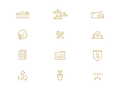 Armfield Icons building environmentally friendly icon set icons line art sustainable