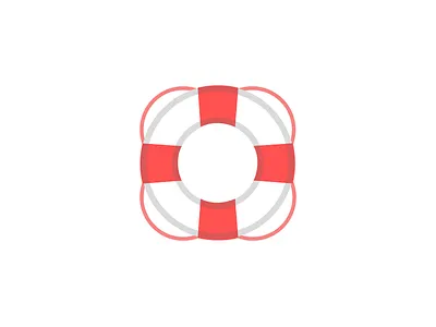 Lifesaver asset flat icon illustration lifesaver ocean