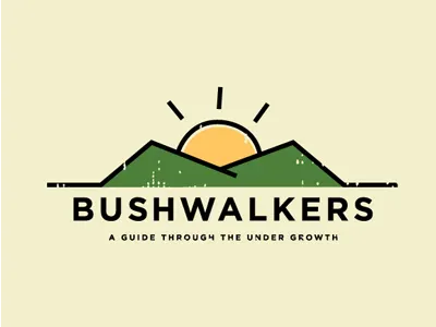 Bushwalkers australia branding bushwalking hiking identity illustration logo