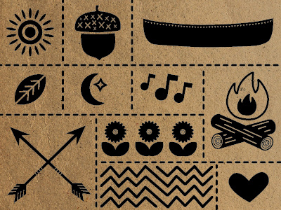 Camp Icons camp camping summer