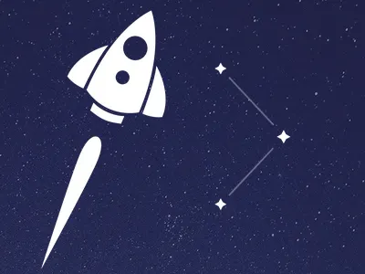 Exploration constellation galaxy illustration rocket ship sky space stars