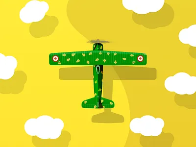 The English Patient aircraft flat illustration plane texture