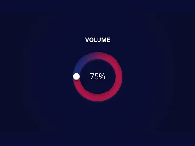 Volume Control Knob app dark design gradient graph interface minimal mobile music navigation slider ui