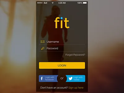 fit concept app fitness ios iphone login