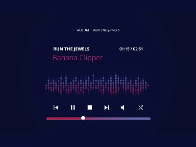 Music Visualizer app dark design gradient graph interface minimal mobile music navigation slider ui