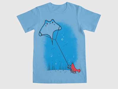 Kite Fishing fish shirt shrimp threadless tshirt