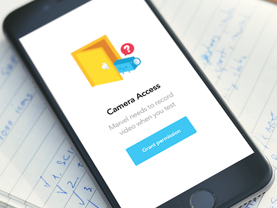 Prototype user testing - permission screen illustration ios onboarding permission