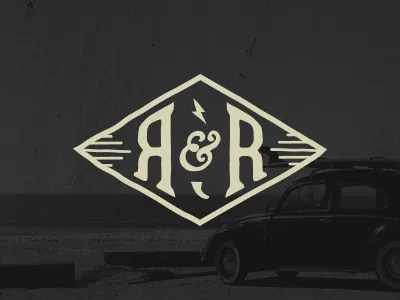Repair & Restore car hand drawn logo repair surf