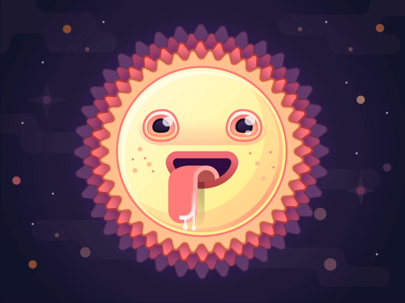 Old Perv animated gif animation drool fun illustration loop space sun