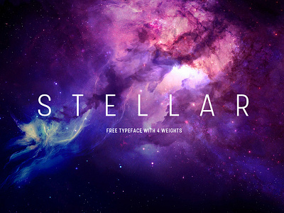 Free - Stellar Typeface bold download font fonts free freebie gift hand drawn handdrawn typeface