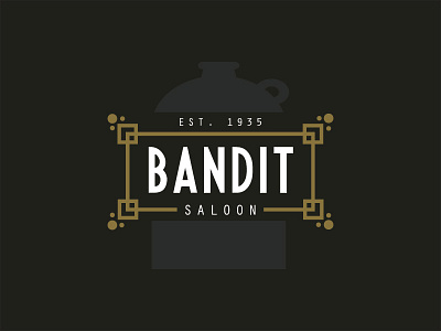 Day 03 - Art Deco/Western Logo art deco lines logo logo design saloon western