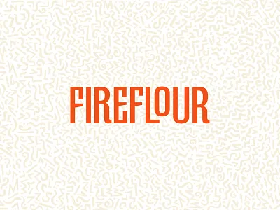 Fireflour brand cheese custom letters logo logotype mark orange pizza type type design typography
