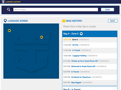 Luggage Locator app css html location luggage mapping tracking