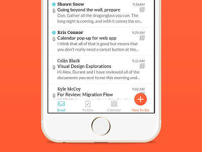 Updated Navigation email client handle ios navigation product product design tab bar to do list ui