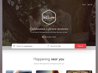Bliive bliive design interface landing page lp ui ux ux design web
