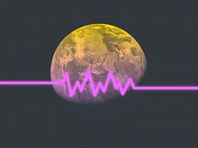 Pulse 80s design eighties illustration neon pink retro space