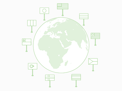 Regions countries earth flags illustration illustrator regions vector world
