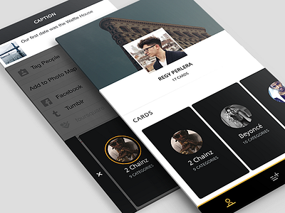 October | Profile app artist card clean keyboard lyrics minimal mobile music profile ui ux