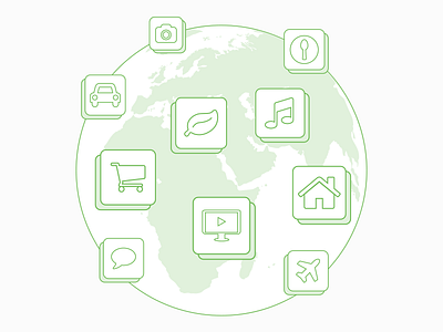 App Landscape app landscape apps earth illustration illustrator vector world