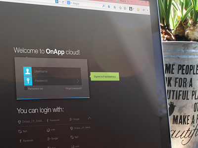 Login Screen authorization cloud heading login password sign in start screen