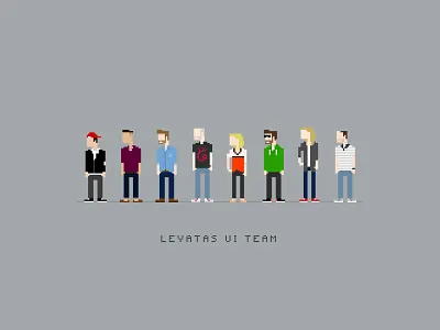 Pixel Squad 8 bit designers levatas pixel