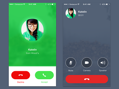 Call Screen call incoming ios