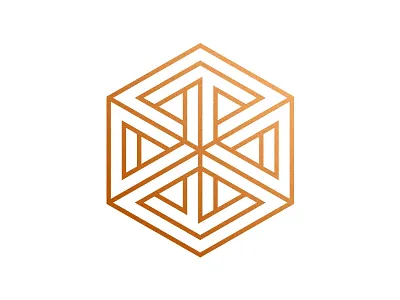 Impossible shape — Logo beige brand cube geometric hexagon impossible lines logo logotype shape sign triangles